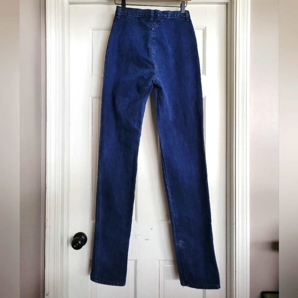 Vintage Roper Western Style High Waist Straight Leg Mom Jeans 7 Tall - Picture 3 of 7